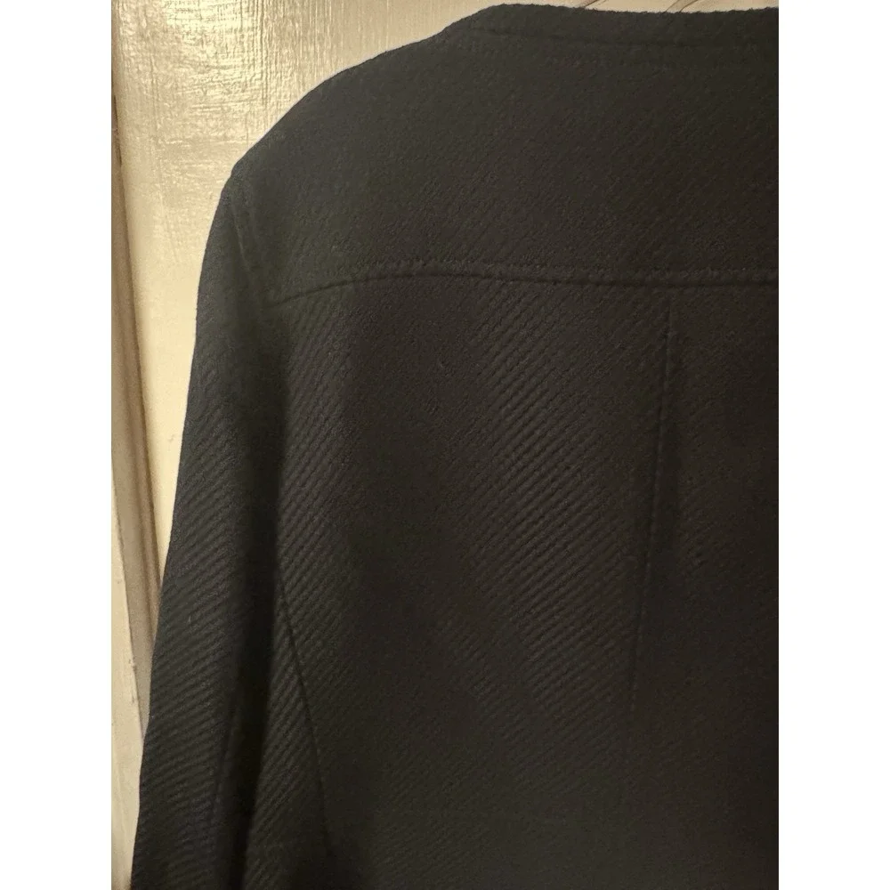 Talbots‎ Black Textured Collarless Blazer Women's Size 10